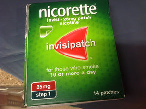 ONE BOX NICORETTE INVISIPATCH STEP1 CONTAINS 14 PATCHES 25mg EXPIRY SEPTEMBER 2026