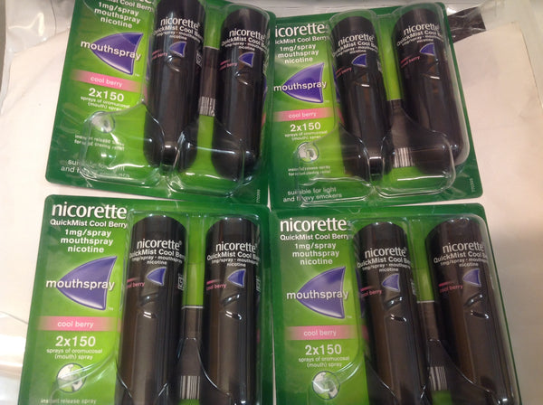 NICORETTE QUICKMIST MOUTH SPRAY COOL BERRY 2X1Mg SPRAYS EXPIRY DECEMBER 2025 & LATER