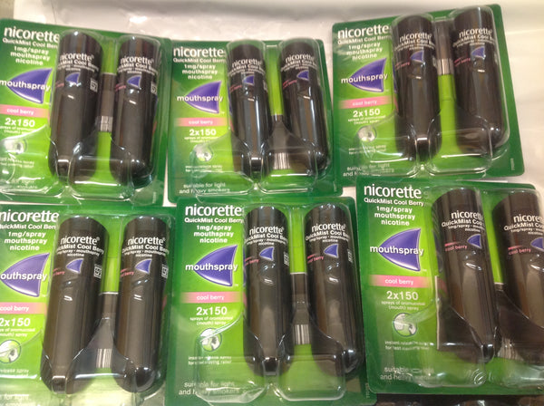 NICORETTE QUICKMIST MOUTH SPRAY COOL BERRY 2X1Mg SPRAYS EXPIRY DECEMBER 2025 & LATER