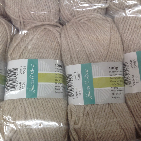 JAMES C BRETT TOP VALUE CHUNKY KNITTING WOOL YARN 5X100G BALLS VARIOUS COLOURS