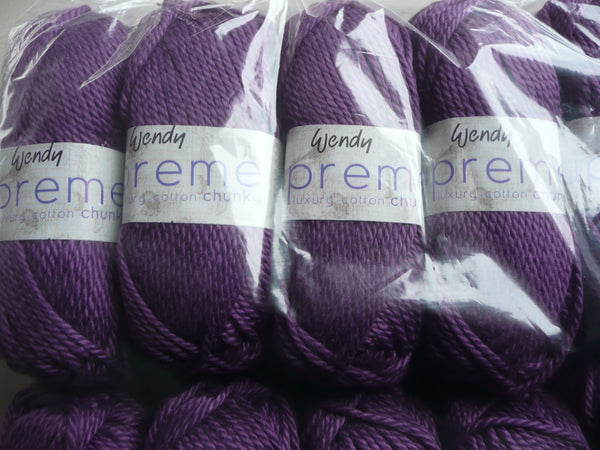 Wendy Supreme Luxury Cotton Chunky 100% Mercerised Cotton Knitting Yarn 100g Balls