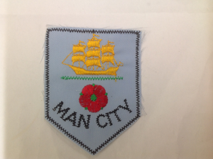 MANCHESTER CITY MOTIF SEW ON  OR GLUE ON BADGE PATCH APPLIQUE