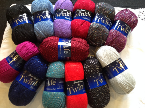 JAMES C BRETT TWINKLE FASHION DOUBLE KNITTING WOOL YARN 5x100g Choose Colour