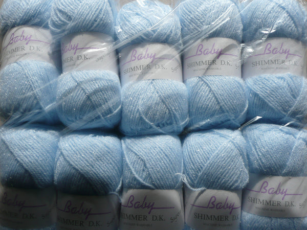 JAMES C BRETT BABY SHIMMER DOUBLE KNITTING WOOL YARN VARIOUS COLOURS 5X100g NEW