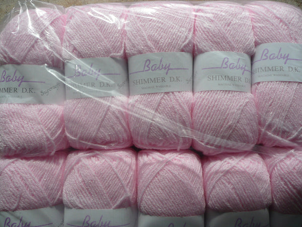 JAMES C BRETT BABY SHIMMER DOUBLE KNITTING WOOL YARN VARIOUS COLOURS 5X100g NEW