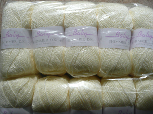 JAMES C BRETT BABY SHIMMER DOUBLE KNITTING WOOL YARN VARIOUS COLOURS 5X100g NEW