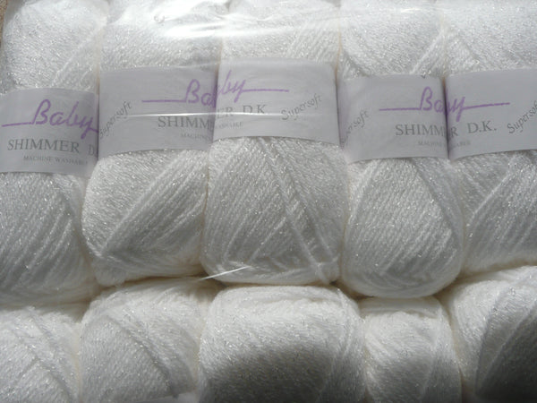 JAMES C BRETT BABY SHIMMER DOUBLE KNITTING WOOL YARN VARIOUS COLOURS 5X100g NEW