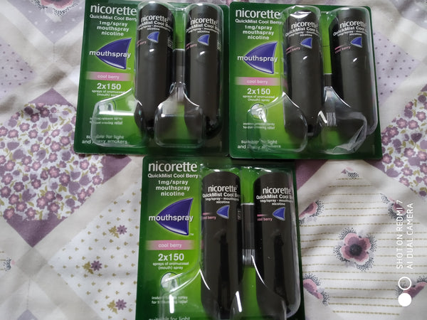 NICORETTE QUICKMIST MOUTH SPRAY COOL BERRY 2X1Mg SPRAYS EXPIRY DECEMBER 2025 & LATER