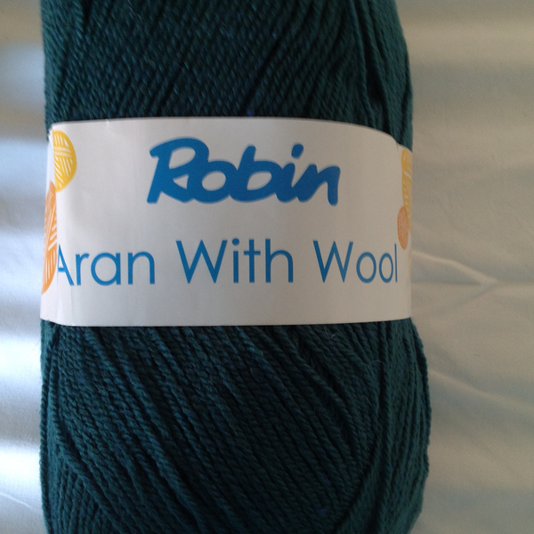 ROBIN ARAN KNITTING WOOL YARN 1X400G BALL 100% ACRYLIC BLACK,LAVENDER,BLUE.,CHOOSE.